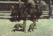 Frederic Remington The Call for Help (mk43) oil painting picture wholesale